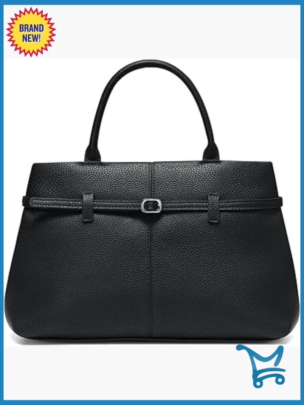 Medium Vegan Leather Satchel with Detachable Crossbody Strap, Professional Work